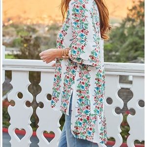 White floral MJ top size L